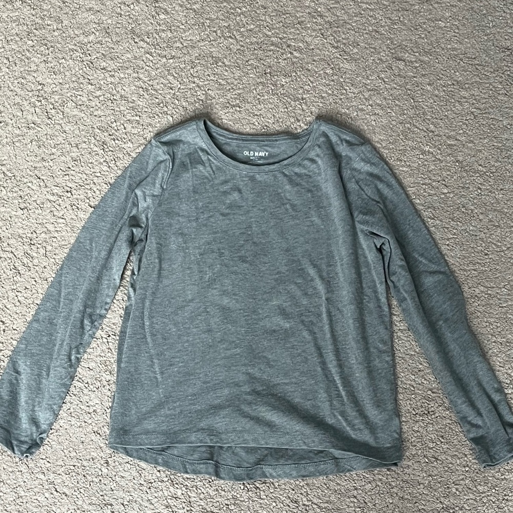 Old Navy Girls Heather Grey Softest Long Sleeve Tee Size M (8)